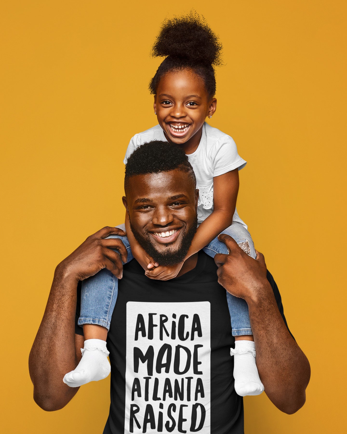 Africa Made Atlanta Raised Crew (BLACK) Tee