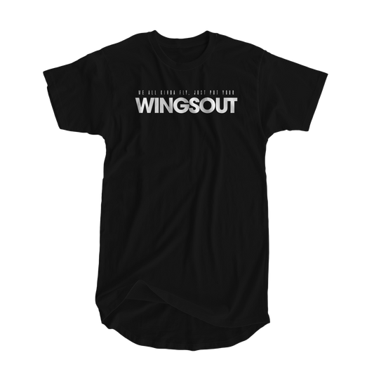 Wings Out Signature Crew (BLACK) Tee - Wings Out